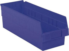 LEWISBins+ - 17-7/8" Deep, Blue Hopper Shelf Bin - 6" High x 6-5/8" Wide x 17-7/8" Long - Benchmark Tooling