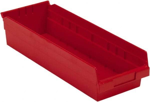 LEWISBins+ - 17-7/8" Deep, Red Hopper Shelf Bin - 4" High x 6-5/8" Wide x 17-7/8" Long - Benchmark Tooling