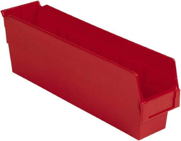 LEWISBins+ - 17-7/8" Deep, Red Hopper Shelf Bin - 6" High x 4-1/8" Wide x 17-7/8" Long - Benchmark Tooling