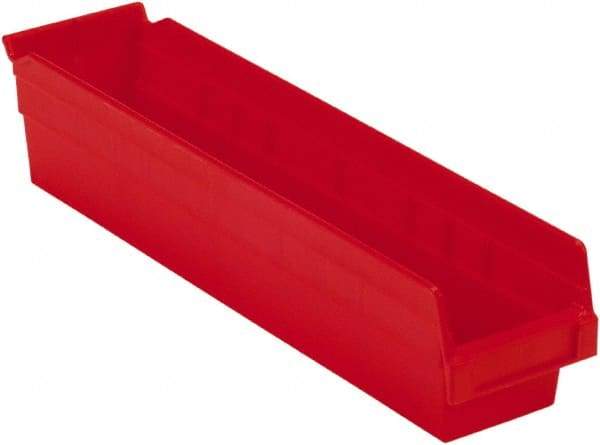 LEWISBins+ - 17-7/8" Deep, Red Hopper Shelf Bin - 4" High x 4-1/8" Wide x 17-7/8" Long - Benchmark Tooling