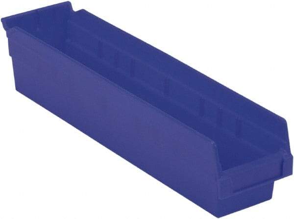 LEWISBins+ - 17-7/8" Deep, Blue Hopper Shelf Bin - 4" High x 4-1/8" Wide x 17-7/8" Long - Benchmark Tooling