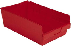 LEWISBins+ - 17-7/8" Deep, Red Hopper Shelf Bin - 6" High x 11-1/8" Wide x 17-7/8" Long - Benchmark Tooling