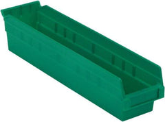 LEWISBins+ - 17-7/8" Deep, Green Hopper Shelf Bin - 4" High x 4-1/8" Wide x 17-7/8" Long - Benchmark Tooling