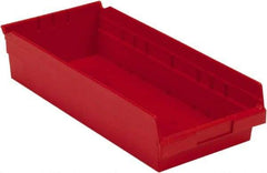 LEWISBins+ - 17-7/8" Deep, Red Hopper Shelf Bin - 4" High x 8-3/8" Wide x 17-7/8" Long - Benchmark Tooling