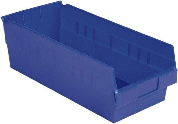 LEWISBins+ - 17-7/8" Deep, Blue Hopper Shelf Bin - 6" High x 8-3/8" Wide x 17-7/8" Long - Benchmark Tooling