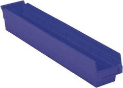 LEWISBins+ - 23-5/8" Deep, Blue Hopper Shelf Bin - 4" High x 4-1/8" Wide x 23-5/8" Long - Benchmark Tooling