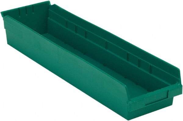 LEWISBins+ - 23-5/8" Deep, Green Hopper Shelf Bin - 4" High x 6-5/8" Wide x 23-5/8" Long - Benchmark Tooling