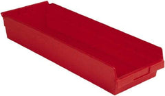 LEWISBins+ - 23-5/8" Deep, Red Hopper Shelf Bin - 4" High x 8-3/8" Wide x 23-5/8" Long - Benchmark Tooling