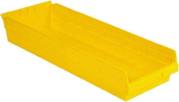 LEWISBins+ - 23-5/8" Deep, Yellow Hopper Shelf Bin - 4" High x 8-3/8" Wide x 23-5/8" Long - Benchmark Tooling