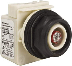 Schneider Electric - 28 V Red Lens LED Pilot Light - Round Lens, Screw Clamp Connector, 54mm OAL x 42mm Wide, Vibration Resistant - Benchmark Tooling