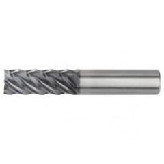 3/8x3/8x1-1/2x4 5FL Square Carbide End Mill-Round Shank-AlTiN - Benchmark Tooling