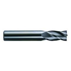 5/8 Dia. x 3-1/2 Overall Length 4-Flute Square End Solid Carbide SE End Mill-Round Shank-Center Cut-AlTiN - Benchmark Tooling