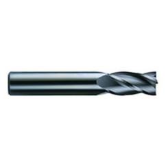 7/16 Dia. x 4 Overall Length 4-Flute Square End Solid Carbide SE End Mill-Round Shank-Center Cut-Uncoated - Benchmark Tooling