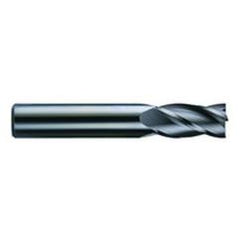 1 Dia. x 7 Overall Length 4-Flute Square End Solid Carbide SE End Mill-Round Shank-Center Cut-AlTiN - Benchmark Tooling