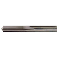 ‎#39 Dia. × 0.1″ Shank × 13/16″ Flute Length × 1-13/16″ OAL, Stub, 140°, Bright, 2xD Flute, Round Solid Carbide Drill - Exact Industrial Supply