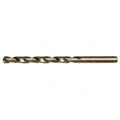 #5 RHS / RHC HSS-CO 8% (M42) 135 Degree Split Point Cobalt Heavy Duty Jobber Length Drill - Straw / Gold Oxide - Benchmark Tooling