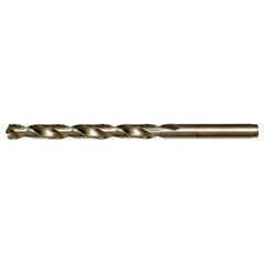 I RHS / RHC HSS-CO 8% (M42) 135 Degree Split Point Cobalt Heavy Duty Jobber Length Drill - Straw / Gold Oxide - Exact Industrial Supply