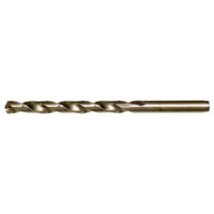 11/64 RHS / RHC HSS-CO 8% (M42) 135 Degree Split Point NAS907 Type J Cobalt Heavy Duty Jobber Drill - Straw / Gold Oxide - Exact Industrial Supply