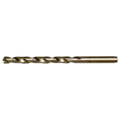 5.00mm RHS / RHC HSS-CO 8% (M42) 135 Degree Split Point NAS907 Type J Cobalt Heavy Duty Jobber Drill - Straw / Gold Oxide - Exact Industrial Supply
