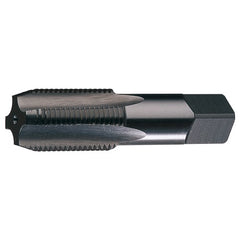 ‎3/8-18 NPSF 4 Flute Taper Pipe HSS Medium Hook Straight Pipe Tap- Bright - Exact Industrial Supply