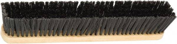 Harper Brush - 18" Medium Duty Polypropylene Push Broom - 2-7/8" Bristle Length, Wood Block, Bolt-On Handle Connection, Handle Sold Separately - Benchmark Tooling