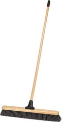 Harper Brush - 24" Medium Duty Polypropylene Push Broom - 2-7/8" Bristle Length, Wood Block, Bolt-On Handle Connection, Handle Included - Benchmark Tooling