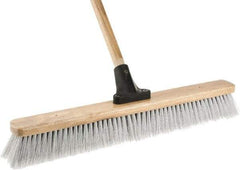 Harper Brush - 24" Fine Particle Synthetic Push Broom - 2-7/8" Bristle Length, Wood Block, Bolt-On Handle Connection, Handle Included - Benchmark Tooling