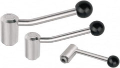 KIPP - 5/8-11, Stainless Steel Threaded Hole Adjustable Clamping Handle - 151mm OAL, 65mm High - Benchmark Tooling