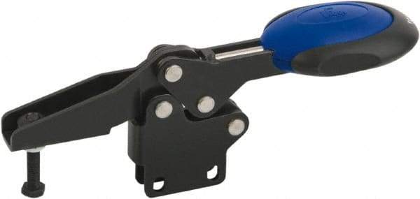 KIPP - Horizontal Handle, Manual Hold Down Toggle Clamp - U-Bar, Straight Base, Nitride/Oxide Finish, Steel - Benchmark Tooling