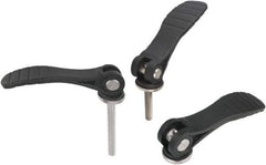 KIPP - M6, Fiberglass Reinforced Plastic Threaded Hole Adjustable Clamping Handle - 79.6mm OAL, 23.4mm High - Benchmark Tooling