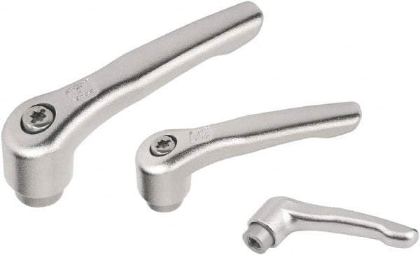 KIPP - M4, Stainless Steel Threaded Hole Adjustable Clamping Handle - 47mm OAL, 34mm High - Benchmark Tooling