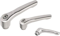 KIPP - M4, Stainless Steel Threaded Hole Adjustable Clamping Handle - 47mm OAL, 34mm High - Benchmark Tooling