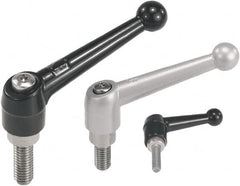 KIPP - 3/8-16, Zinc Threaded Stud Adjustable Clamping Handle - 90mm OAL, 61.5mm High - Benchmark Tooling