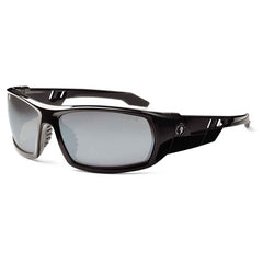 Odin Silver Mirror Lens Black Safety Glasses - Benchmark Tooling