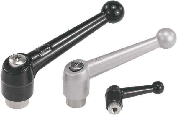 KIPP - 5/8-11, Zinc Threaded Hole Adjustable Clamping Handle - 126mm OAL, 84mm High - Benchmark Tooling