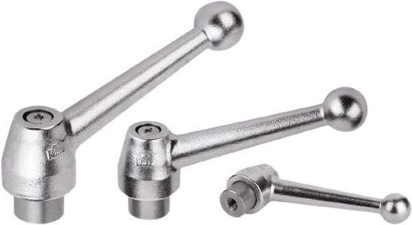 KIPP - M20, Steel Threaded Hole Adjustable Clamping Handle - 153.5mm OAL, 78mm High - Benchmark Tooling