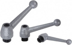 KIPP - 5/16-18, Stainless Steel Threaded Hole Adjustable Clamping Handle - 97mm OAL, 54mm High - Benchmark Tooling