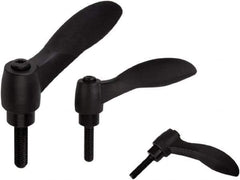 KIPP - M10, Fiberglass Reinforced Plastic & Thermoplastic SEBS Threaded Stud Adjustable Clamping Handle - 74.4mm OAL, 45.2mm High - Benchmark Tooling