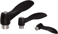KIPP - M6, Fiberglass Reinforced Plastic & Thermoplastic SEBS Threaded Hole Adjustable Clamping Handle - 48.1mm OAL, 33.5mm High - Benchmark Tooling