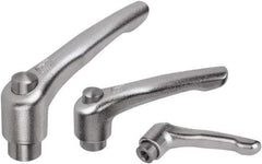 KIPP - 5/16-18, Stainless Steel Threaded Hole Adjustable Clamping Handle - 74.5mm OAL, 45.5mm High - Benchmark Tooling