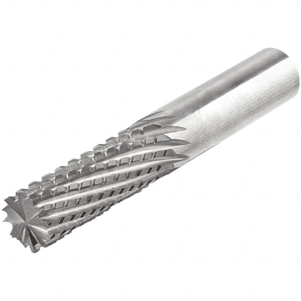 Iscar - 1/4" Diam, 3/4" LOC, End Mill End, Solid Carbide Diamond Pattern Router Bit - Right Hand Cut, 3" OAL, 1/4" Shank Diam, Use on Carbon Fiber, Composite - Benchmark Tooling