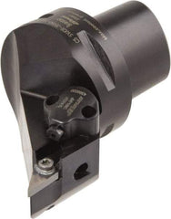 Iscar - Right Hand Cut, Size C5, Various Insert Compatiblity, External Modular Turning & Profiling Cutting Unit Head - 35mm Ctr to Cutting Edge, 60mm Head Length, Through Coolant, Series CAMFIX, Isoturn, JetHPLine - Benchmark Tooling