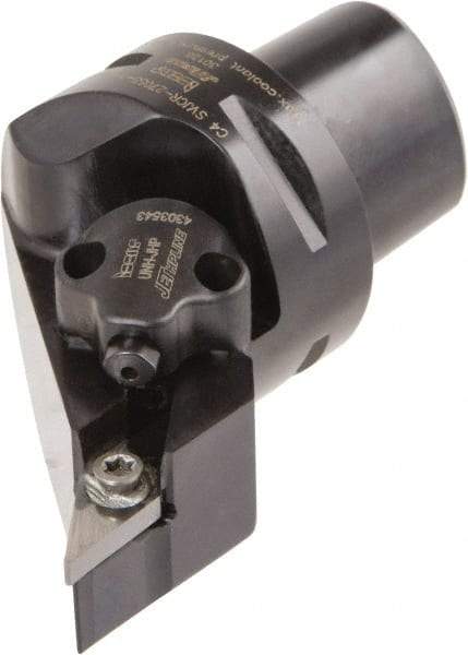 Iscar - Right Hand Cut, Size C4, Various Insert Compatiblity, External Modular Turning & Profiling Cutting Unit Head - 27mm Ctr to Cutting Edge, 55mm Head Length, Through Coolant, Series CAMFIX, Isoturn, JetHPLine - Benchmark Tooling