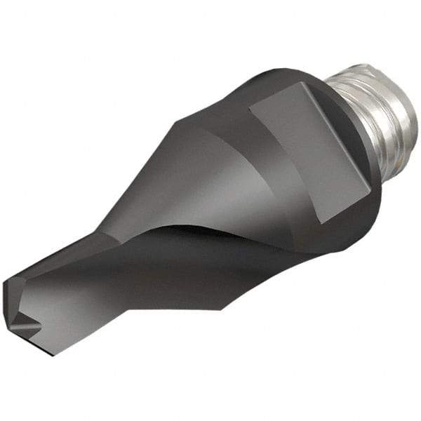 Iscar - MM ECS Grade IC908 Carbide Center Drill Milling Tip Insert - TiAlN/TiN Finish, 1 Flute, 6.41mm Cutting Diam, 8.6mm Depth of Cut, 25.5mm Extension - Benchmark Tooling