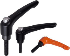KIPP - M6, Zinc Threaded Stud Adjustable Clamping Handle - 74.5mm OAL, 45.5mm High - Benchmark Tooling