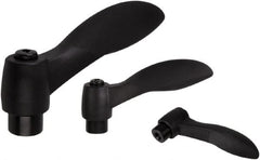 KIPP - #8-32, Fiberglass Reinforced Plastic & Thermoplastic SEBS Threaded Hole Adjustable Clamping Handle - 48.1mm OAL, 33.5mm High - Benchmark Tooling