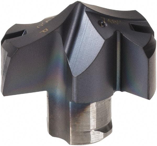 Iscar - Series HCP-IQ, 19mm Diam Grade IC908 Replaceable Drill Tip - Carbide, TiAlN/TiN Finish, 19 Seat Size - Benchmark Tooling