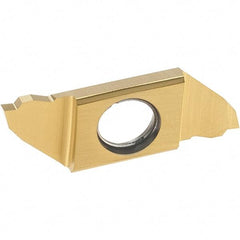 Iscar - SCIL22150 IC1008 Grade, 0.0591" Cutting Width, Carbide Cutoff Insert - Neutral Lead Angle, TiAlN/TiN Coated, Single End - Benchmark Tooling