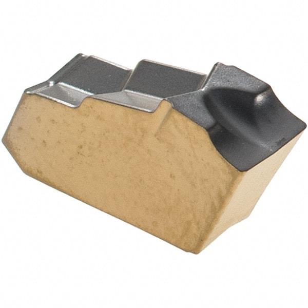 Iscar - GFN4 J IC808 Grade, 0.1575" Cutting Width, Carbide Cutoff Insert - Neutral Lead Angle, 0.0098" Cnr Rad, TiN/TiAlN Coated, Single End - Benchmark Tooling