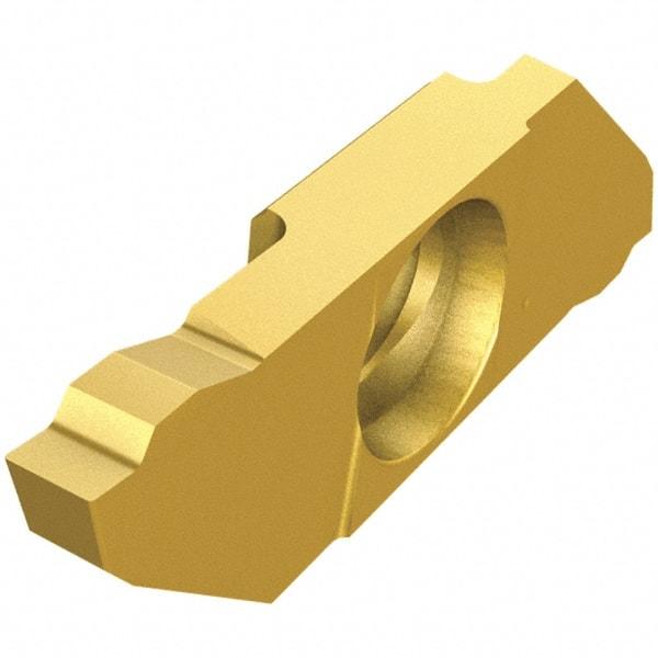 Iscar - SCIR22100 IC1008 Grade, 0.0394" Cutting Width, Carbide Cutoff Insert - 16° Left Hand Lead Angle, TiAlN/TiN Coated, Single End - Benchmark Tooling